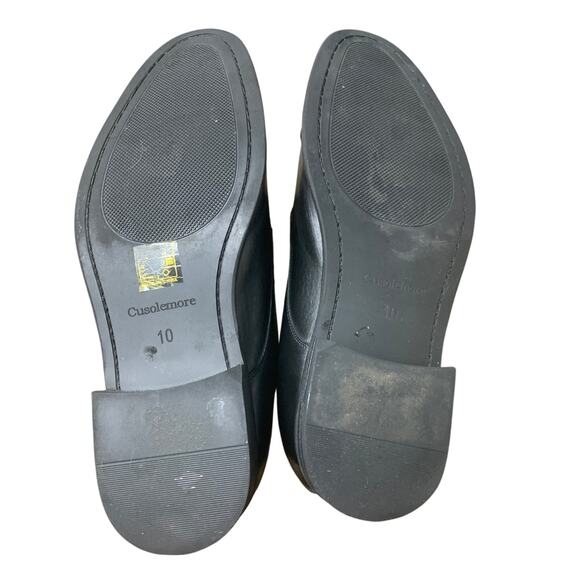 Cusolamore Mens Size 10 Black Lace Up Wingtip Faux Leather Classic Dress Oxfords - Picture 7 of 7